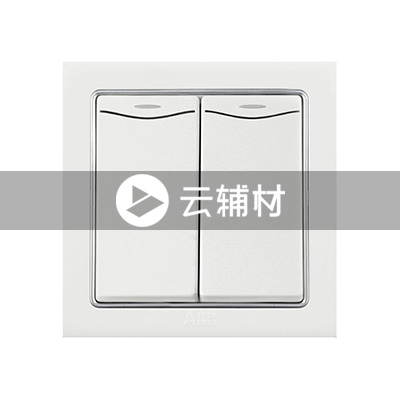 AN132 二位单控带装饰线开关 10AX (白色)
