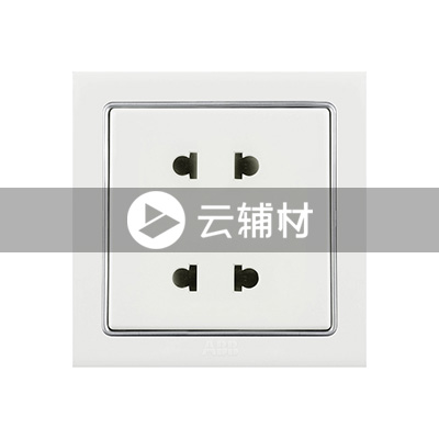 AN212 二位二极扁圆两用插座 10A (白色)