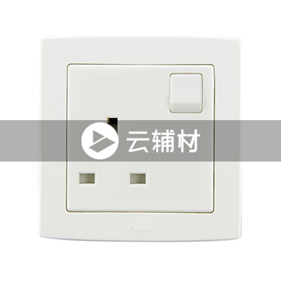 AS224一位英标三极带开关插座 13A
