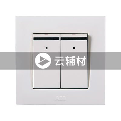 AU16553-WW 二位双控带装饰线带灯开关10AX