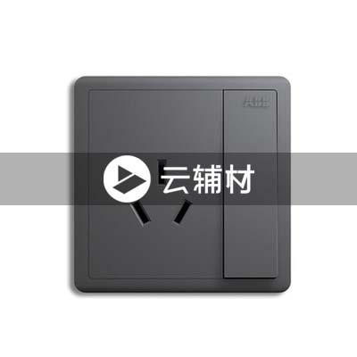 AQ228-EG一位三极带开关插座 16A，灰色