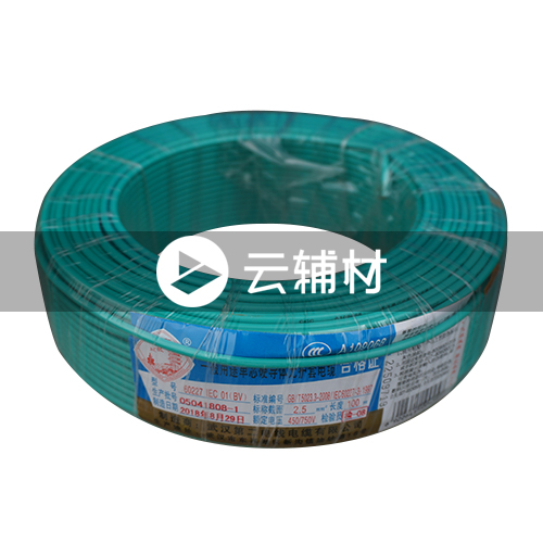 武汉二厂WDZC-BYJ1.5^电线 绿 100米
