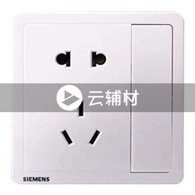西门子致琦雅白10A 二三极插座带单控开关
