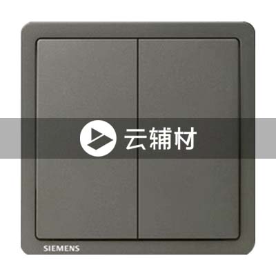 西门子致琦月银灰10AX 二位双控开关