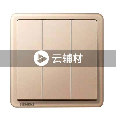 西门子致琦日耀金10AX 三位双控开关