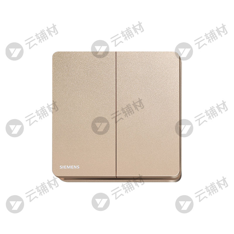 西门子睿致玫瑰金16AX二位单控开关