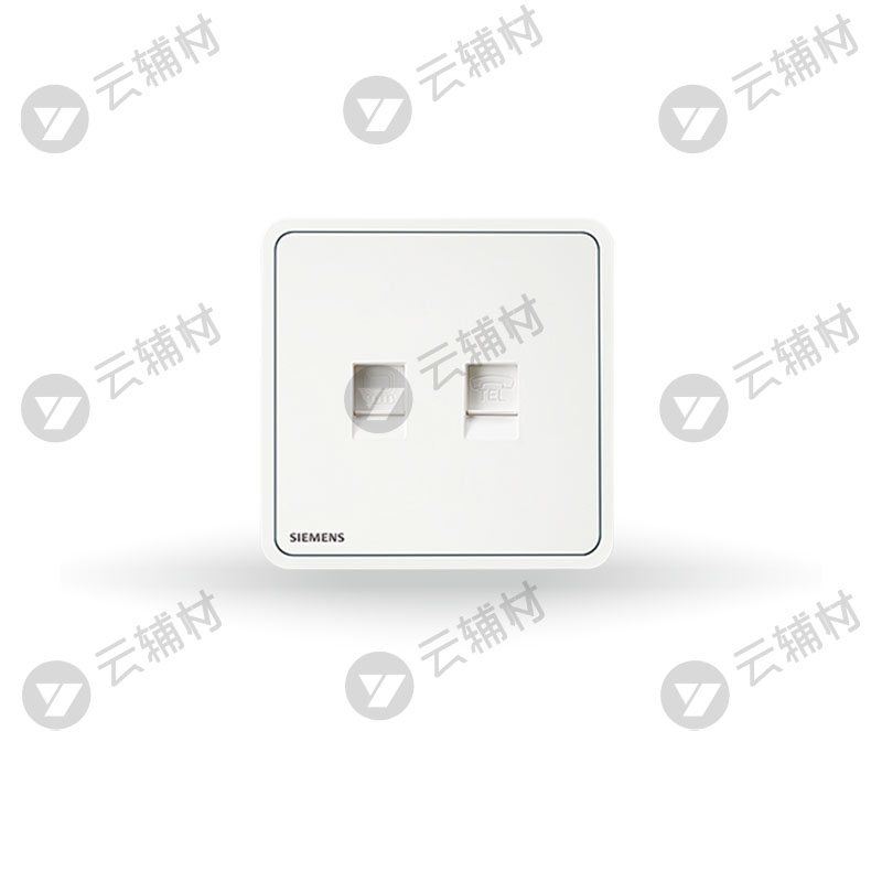 西门子睿绎辰曦白电话+电脑(超5类)插座