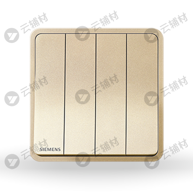 西门子睿绎星辉银16AX四位双控开关