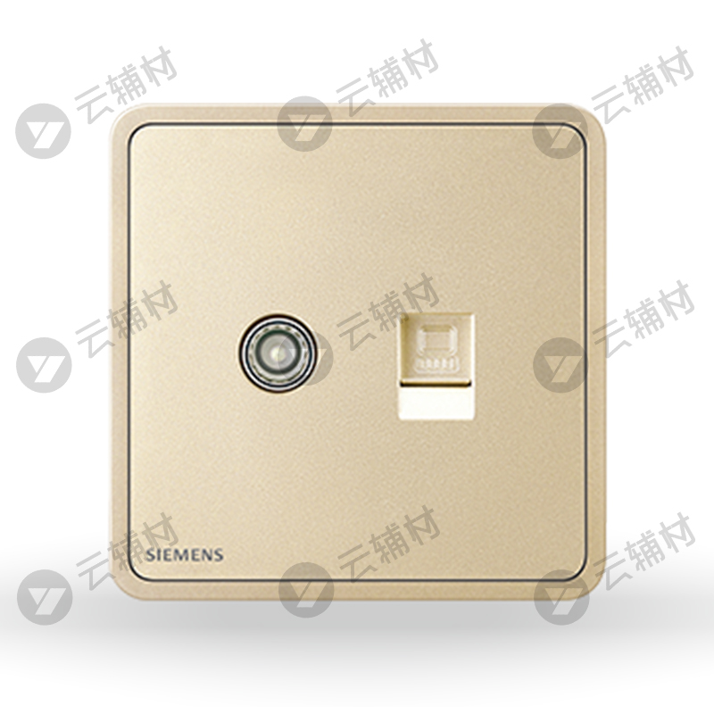 西门子睿绎星辉银电视+电脑(超5类)插座