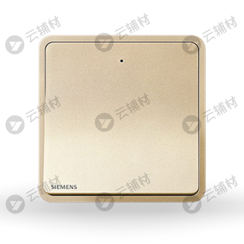 西门子睿绎日曜金16AX一位单控开关带LED指示