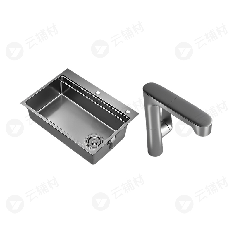 恒洁厨房水槽一体洗菜池304不锈钢单槽75*50cm